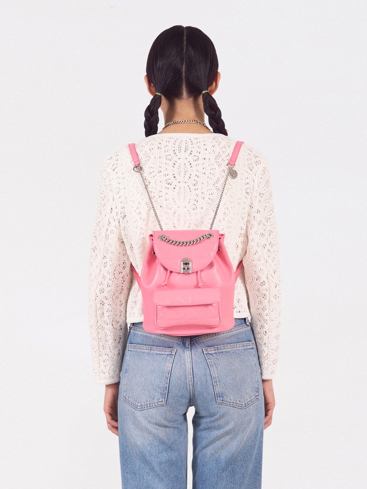COCO R QUILTING BACKPACK PINK_SM