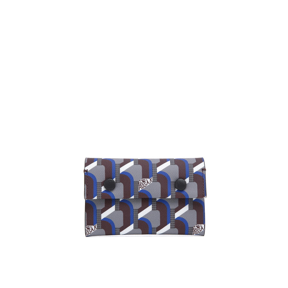 3OZ MONOGRAM CARD WALLET OAK BLUE